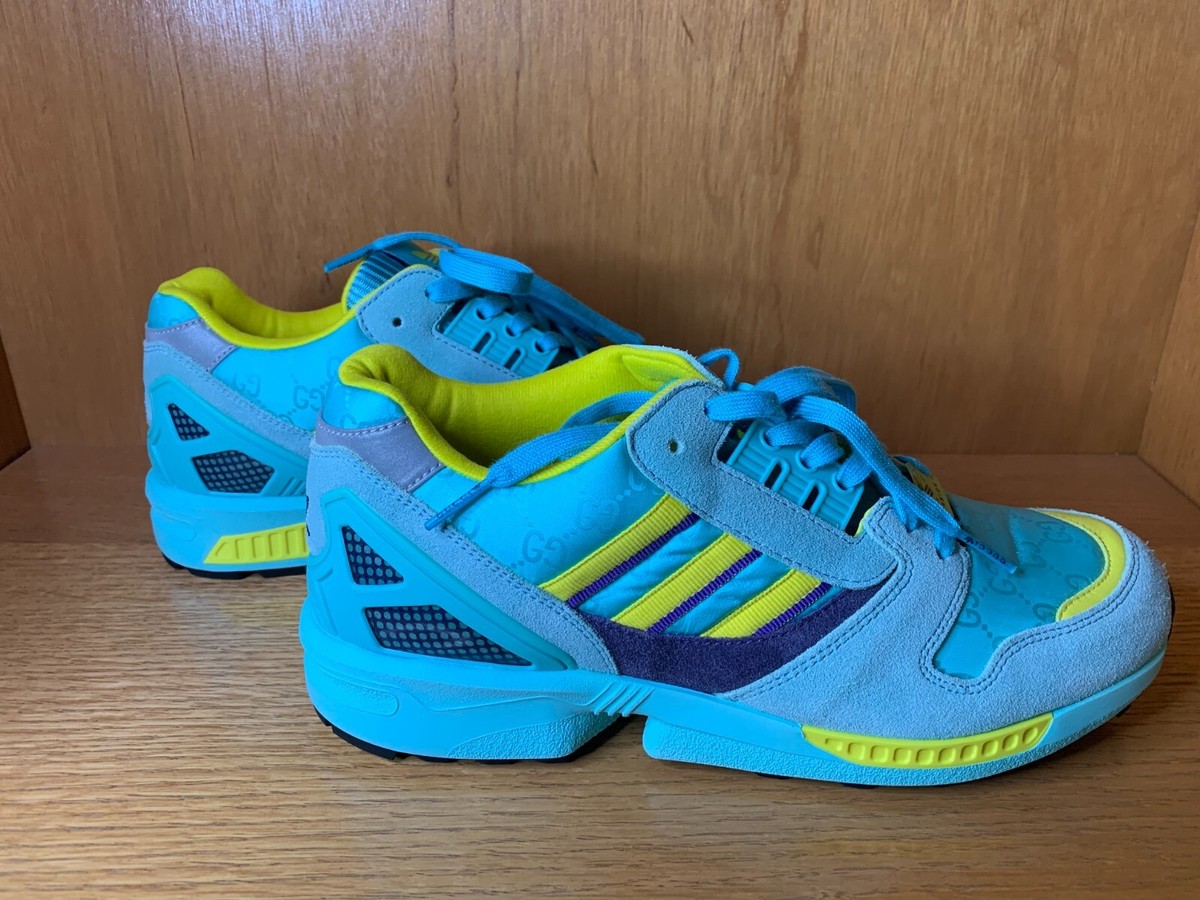 Size 8.5 - adidas Gucci x ZX 8000 Aqua GG Monogram for sale Size 8.5 - adidas Gucci x ZX 8000 Aqua GG Monogram for sale