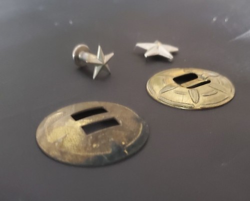 2 Brass Concho With Slots Star Concho 3D Star Decorative Pin Stainless Steel . - Picture 10 of 16