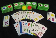 Leapfrog Dominos Game 6 Ways to Play 21 Plastic Tiles 35 Double Sided Cardboard