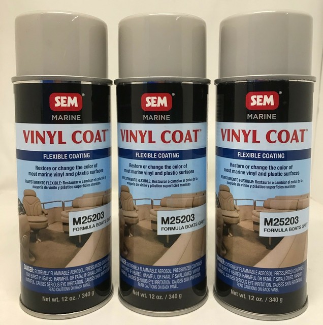 SEM Marine Vinyl Coat Flexible Coating M25203 Formula Boats Grey 12 oz ...