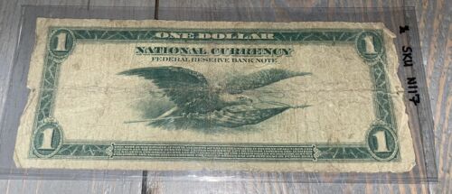 1918 $1 Blue Seal Federal Reserve Note FRBN Saddle Blanket - St. Louis- SKU 117 - Picture 2 of 2