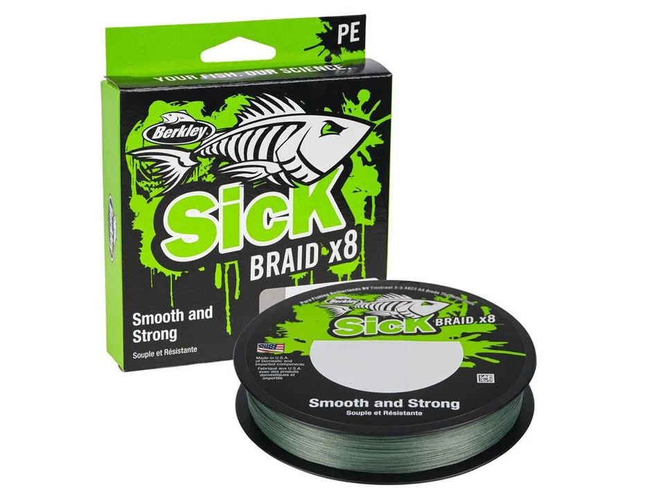 Berkley Sick Braid X8 Low-Vis Green 150m 164yds Tresse - Photo 1/1