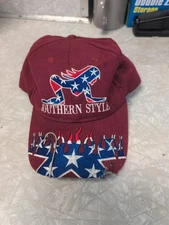 VINTAGE SOUTHERN STYLE HAT - RED WHITE & BLUE - BASEBALL CAP STYLE – ONE SIZE