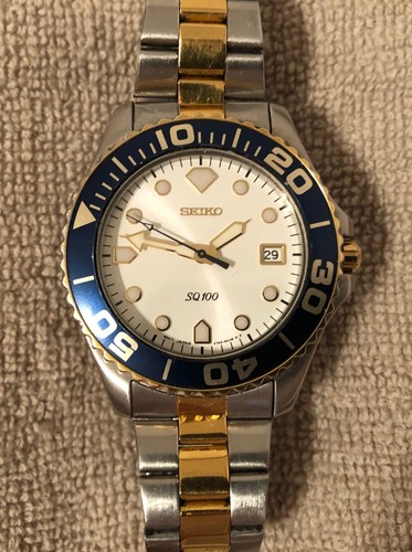 Men's Seiko SQ100 Diver Style Watch - Rotating Bezel/ V742 8A00 - Picture 2 of 8