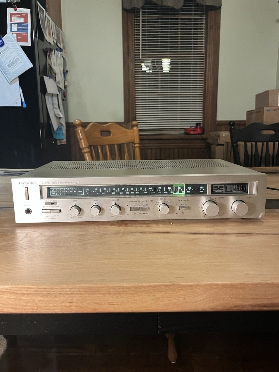 Technics FM/AM Stereo Reciever SA-203 Silver | eBay