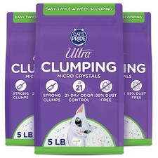 Ultra Clumping Micro Crystals Premium Cat Litter Dust Free, Soft on Paws, Fr...
