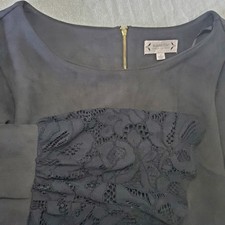 Nanette Lepore Black Lace Bell Sleeve Sheath Dress Size 10 Whimsigoth