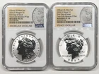 2024-S Reverse Proof Morgan & Peace Silver Dollar 2-Coin Set NGC PF70 First FDOI