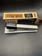 Vintage Markwell Desk Mate Standard Stapler Gray USA Made in Original Box