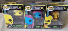 FUNKO POP NIGHTMARE BEFORE CHRISTMAS 15 16 71 BLACKLIGHT FIGURES, MIB