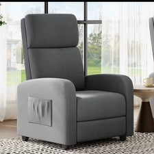 Recliner Chair for Adults, PU Leather Lazy Recliner Ergonomic Adjustable