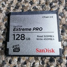 SanDisk 128GB Extreme PRO CFast2.0 Memory Card 525MB/s 450MB/s VPG-130