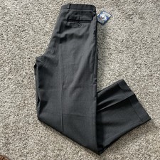 Pantalones de vestir Lauren Ralph Lauren Total Comfort para hombre 34x32 gris 100 % lana plisada