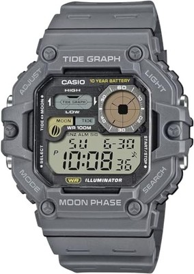 Casio WS-1700H-8AV Digital Tide Moon Graph Uhr 100M Wasserdicht 10 Jahre NEU