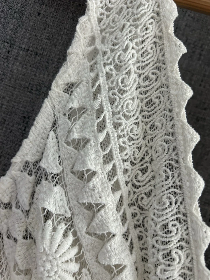 Temptation Positano Cotton Lace Dress Size Medium White Gorgeous Boho - READ  - Image 2 of 4