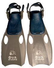 U.S. Divers Avila Jr Snorkeling Fins Only Blue Gray Kids Large/XL 1-4