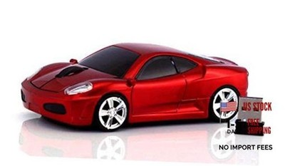 Sleep Sport Car Shaped Wireless Computer Mouse Ergonomic Gaming FLL_Red