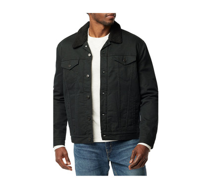 Levi's Men's Faux Shearling Sherpa Lining Trucker Jacket, Size: M, Color: Black