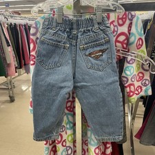 Vintage 90s Harley Davidson 18M Toddler Denim Jean Jeans Pants Motorcycle