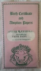 1985 Vintage Cabbage Patch Kids Faith Daisy Birth Certificate & Adoption Papers