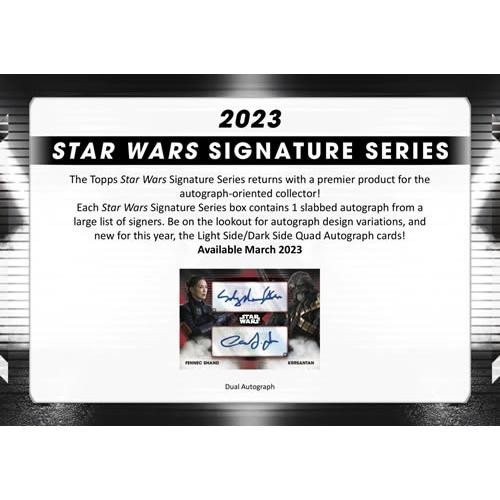 2023 Topps Star Wars Signature Series Hobby Box Caja Sellada de Fábrica - Imagen 5 de 6