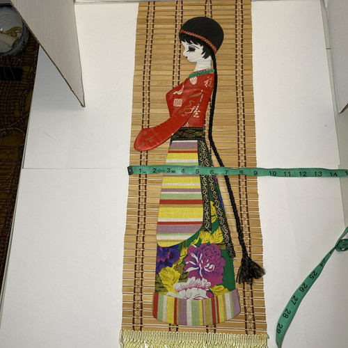 Bambus Applikation Wandrolle Geisha Girl Retro Vibes Anime - Bild 12 von 13