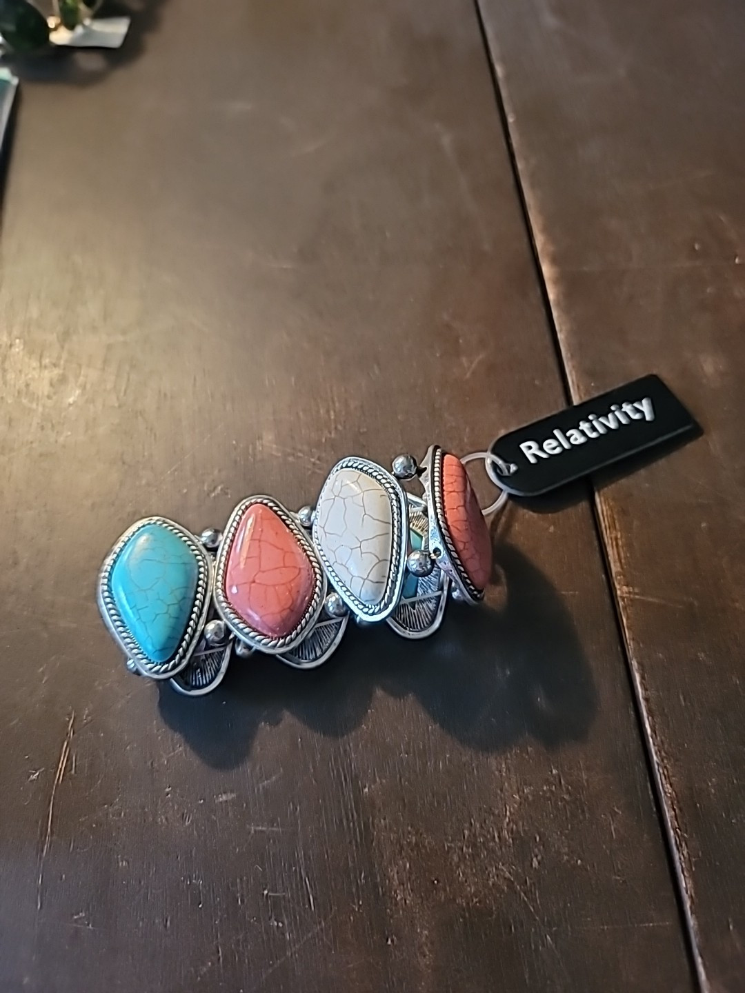 Boho Relativity Stretch Bracelet 2.5 Inch Adjustable Yoga Style  