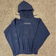 Vintage TORQ Skull Hoodie Y2K Distressed USA Made Streetwear Size L