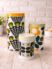 Orla Kiely John Lewis Set Of 3 Nesting Storage Tins Kitchen Storage Containers