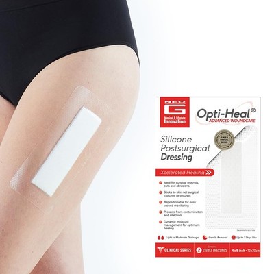 Neo G Opti-Heal Silicone Surgical Dressing   Sterile Adhesive Bandages for Su...