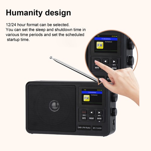 HanRongDa CS-806 Portable FM Radio DAB+ Receiver WiFi Internet Radio MQBR - Picture 14 of 18