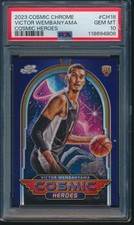 PSA 10 VICTOR WEMBANYAMA 2023 Topps Chrome COSMIC HEROES Rookie RC GEM MINT