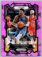 Christian Wood 2023-24 Panini Prizm Prizms Pink Ice #245 Los Angeles Lakers