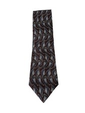 Vtg Gitman Bros Pure Silk Neck Tie Mens 57" Red Paisley Geometric Handmade USA