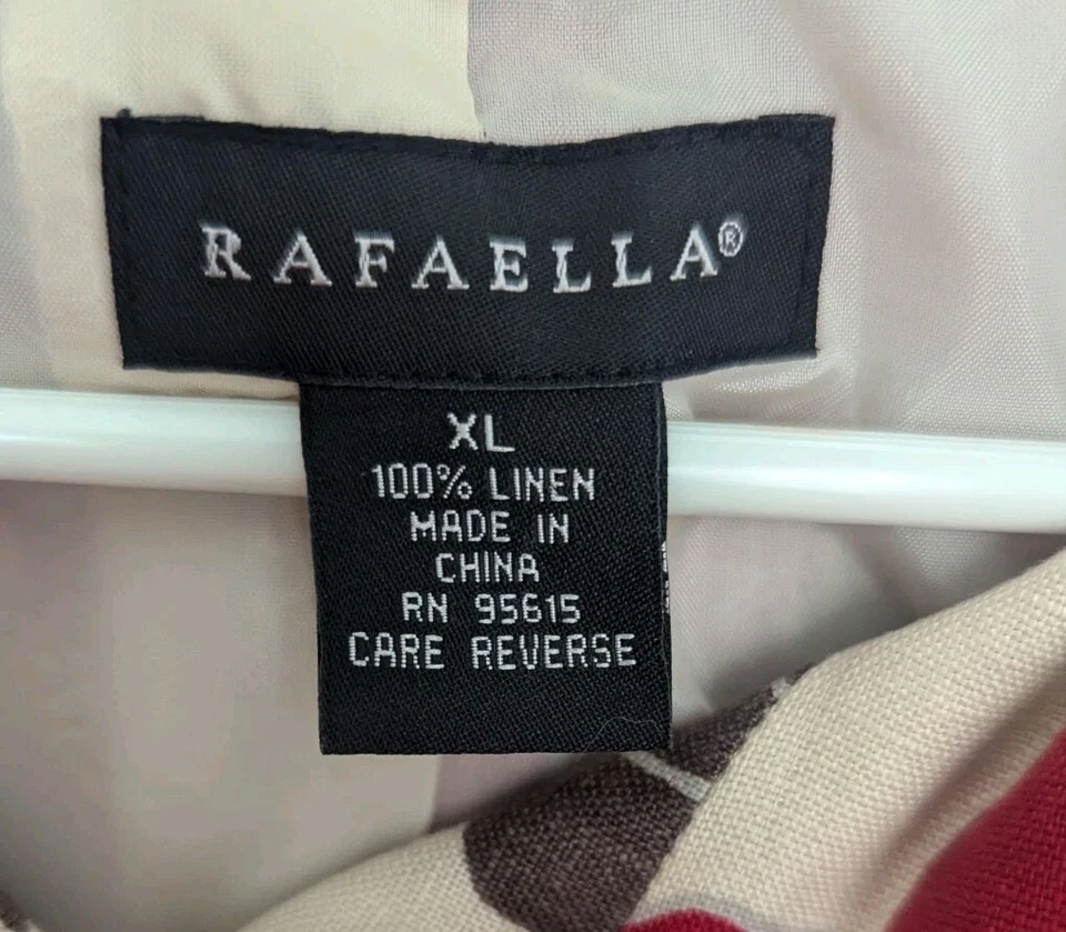 Gorgeous Womens Rafaella 3/4 Sleeve Linen Lined Cropped Jacket Floral  Xlarge XL - Image 4 of 4