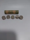 A ROLL OF CIRCULATED ROOSEVELT DIMES - 90% SILVER COINS