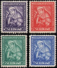 Surinam #B4-B7 MNH mixed MNH and MH