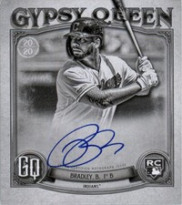 2020 Topps Gypsy Queen Mini Rookie Auto Black & White MRABB Bobby Bradley Auto50