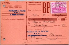 GOLDPATH: Belgium parcel receipt 1941 registered CV932_P03