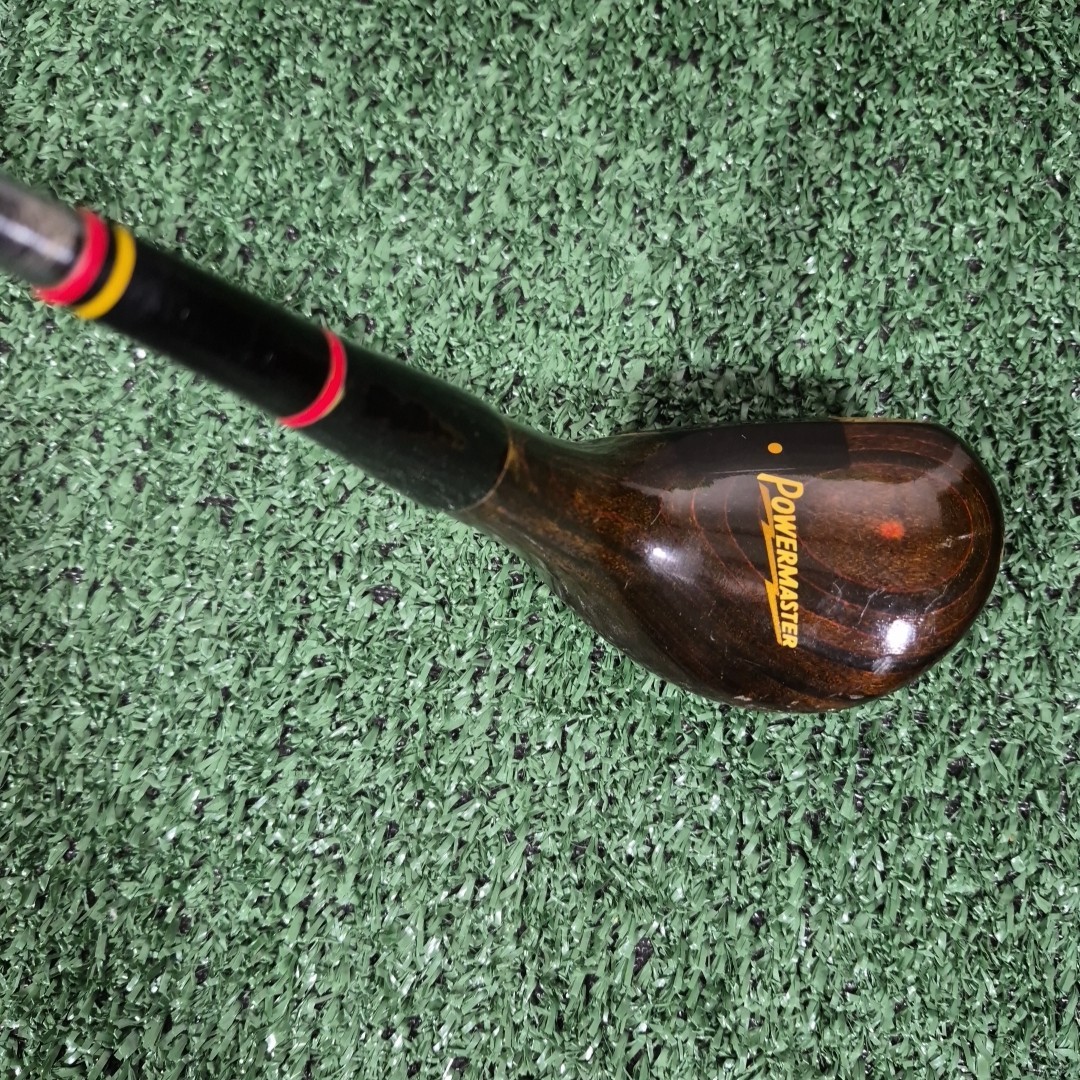 как выглядит Vtg Powermaster Persimmon 7 Wood Registered GL-1003 Steel Shaft Right Handed 40" фото