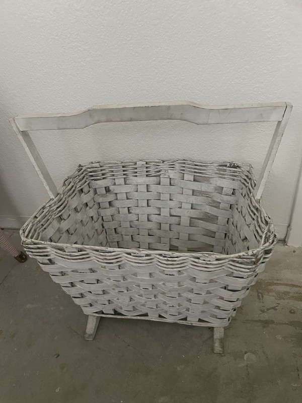 Old Vintage White Chippy Basket