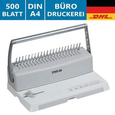DWB 86 Plastikbindegerät manuell 21 Ringe / Stanzen 12 Blatt / Bindung 500 Blatt