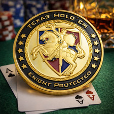 Guard Pokerguard Card Guard "Knight Guard" prawdziwe pozłacane, akcesoria pokerowe