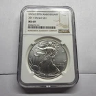 2011 1 oz Silver American Eagle MS-69 NGC 25th Anniversary