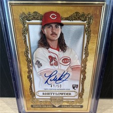 Topps 2025 Gilded Gallery Gold Autograph Rookie /50 Rhett Lowder Reds GOG-RL