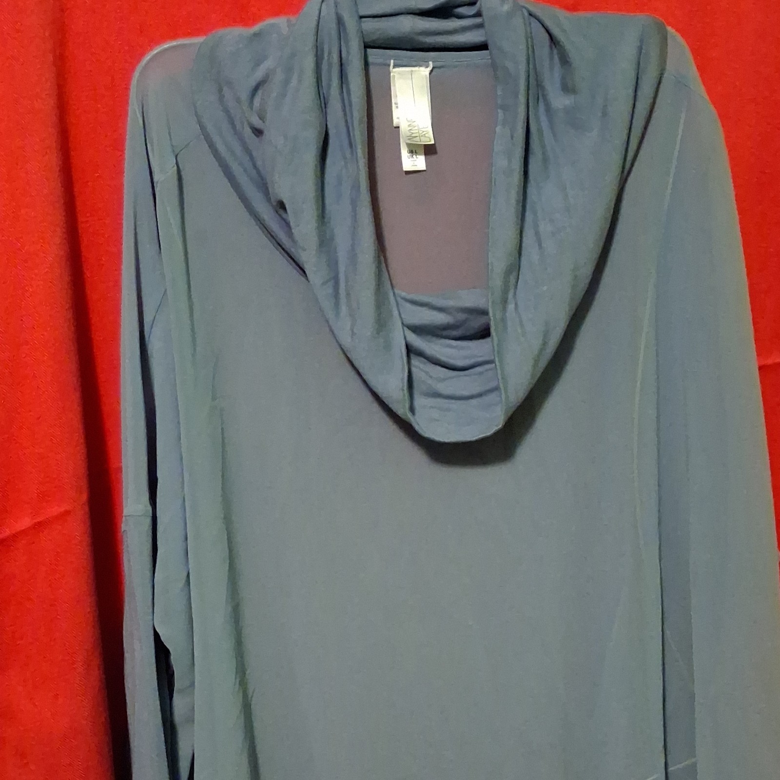 MYNNE LAYERS Gray Cowl Neck Long Sleeve Women's Top Size L