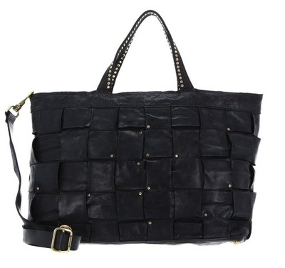 CAMPOMAGGI Shopping Bag L Handtasche Shopper Umhängetasche Nero Schwarz