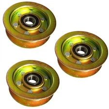 3PK Flat Idler Pulley Replaces GY20067 Fits John Deere 42"/48" Deck Mowers