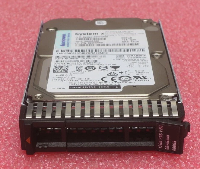 8x Lenovo 600GB 15K SAS 12G 2.5" Hot-Swap Hard Drive HDD G3HS 00WG666 00WG669 - Image 2 of 4