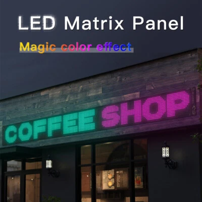 USB Dynamischer RGB DIY LED-Schild Scrollendes Display Licht APP Programmierbare - Bild 1 von 4